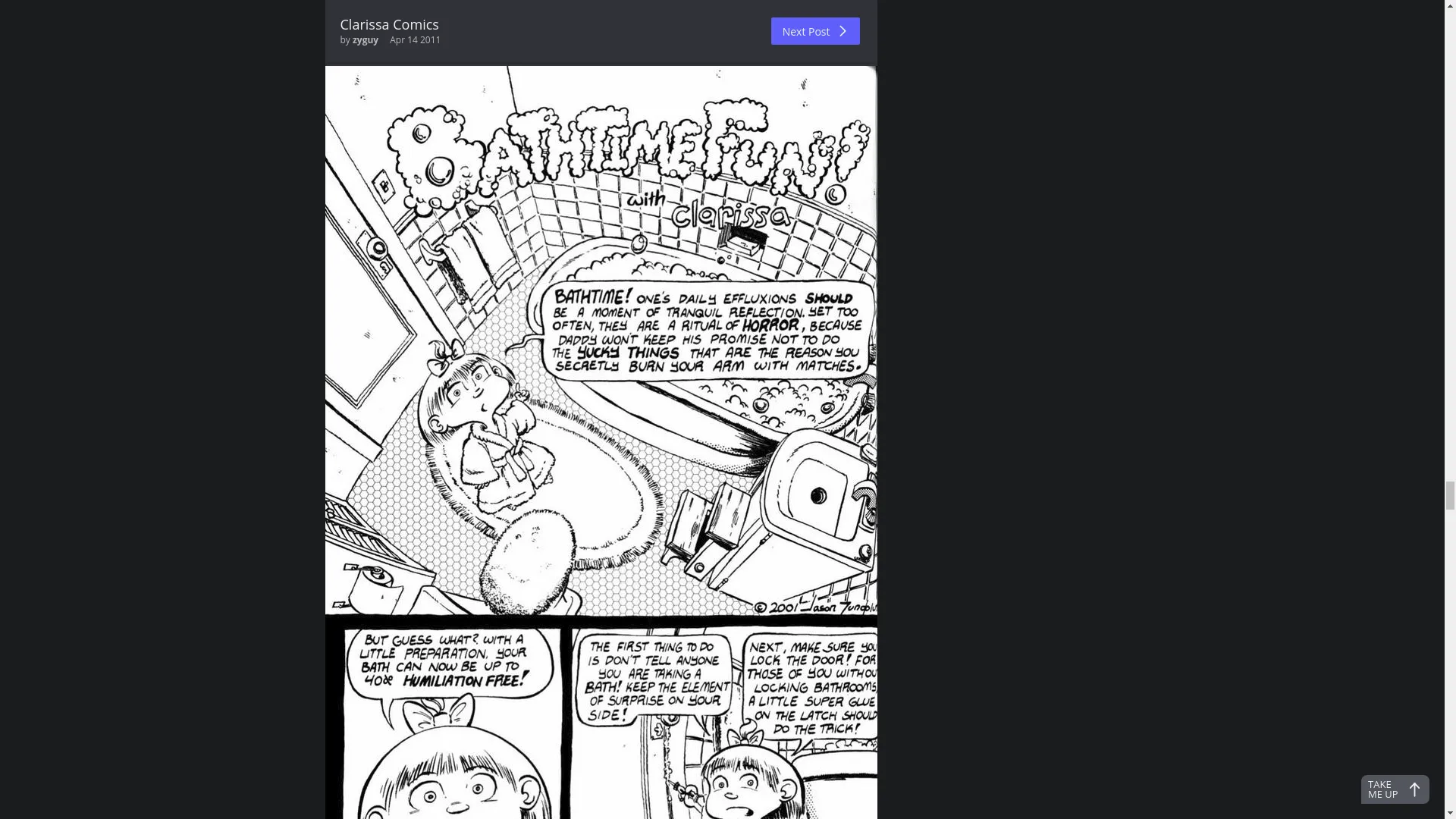 screenshot of comic before using bookmarklet